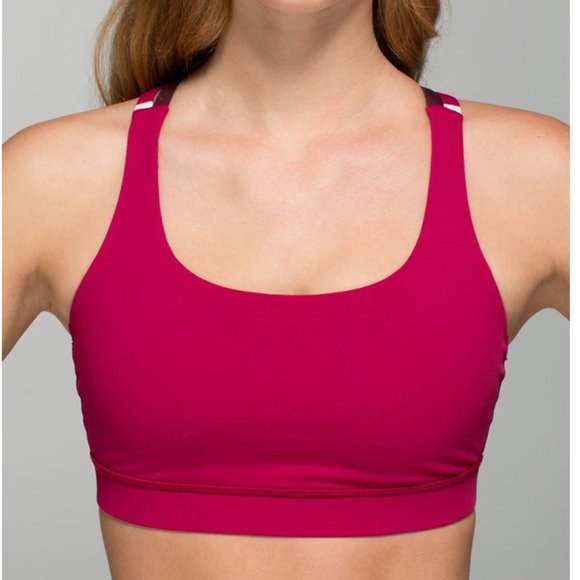 lululemon athletica Other - Lululemon Energy Bra Bumble Berry/Bordeaux Drama/Blossom Stripe Bumble Berry 12
